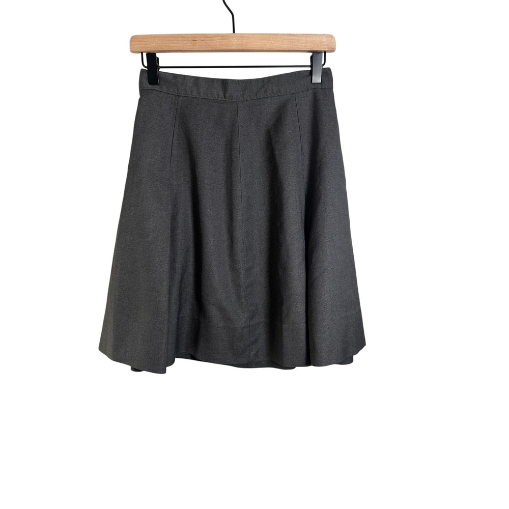 The Vintage Twin True Grits Charcoal Gray Pleated Wool‎ Blend Mini Skirt Size 26